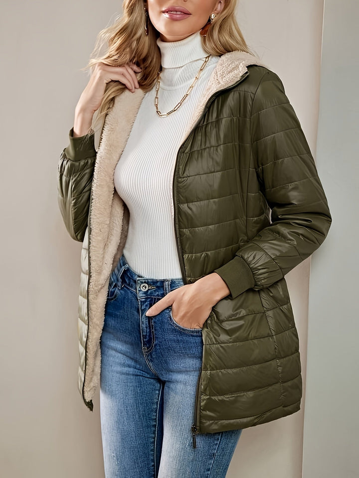 Abigail - Windproof Mid-Length Puffer Jacket