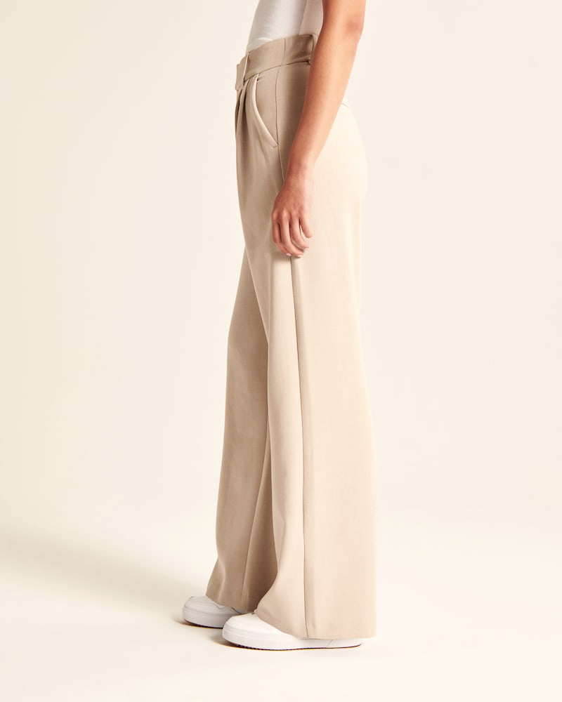 Amelie | Beige Wide-Leg Pants