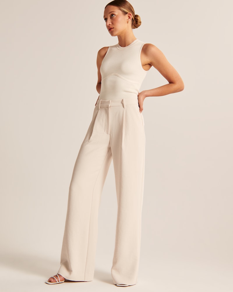 Amelie | Beige Wide-Leg Pants