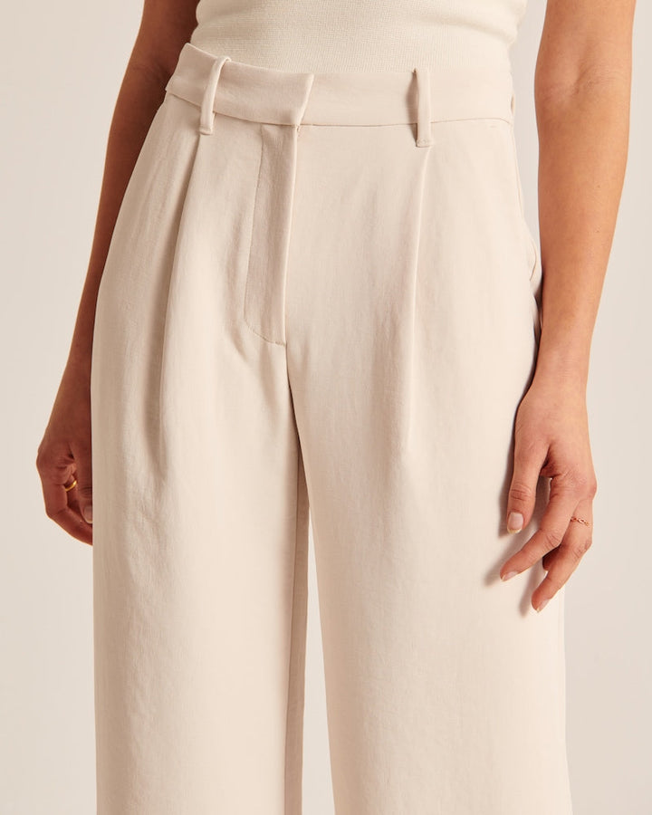 Amelie | Beige Wide-Leg Pants