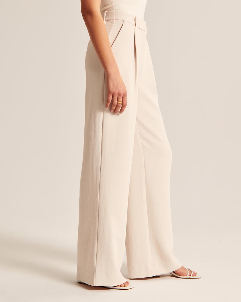 Amelie | Beige Wide-Leg Pants