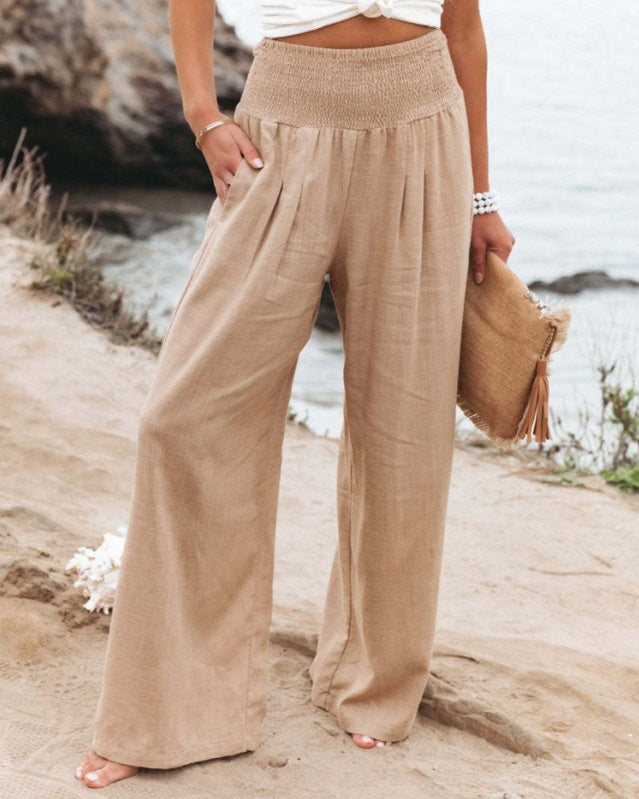 Agathe | Linen High-Waist Lounge Pants