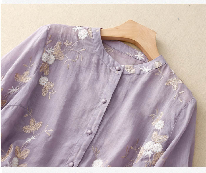 Gloria | Floral Blouse In Lightweight Fabric